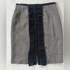 Vintage FENDI Skirt Beige Brown Black
Print Pencil Wool Skirt